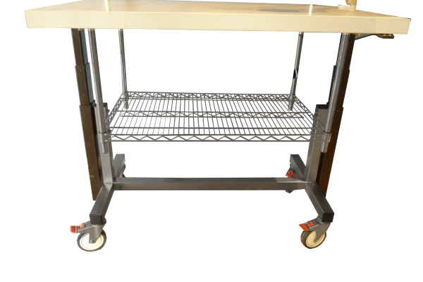 height adjustable table - underbench shelf - Copy