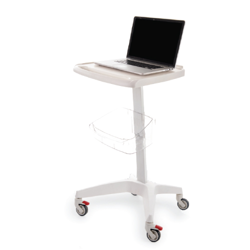 Mediroll-height-adjustable-stand-with-laptop-and-basket